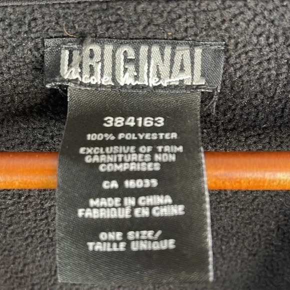 NICOLE MILLER Original Black White Ombre Houndstooth Fleece Cape Shawl Preppy OS - Picture 7 of 8